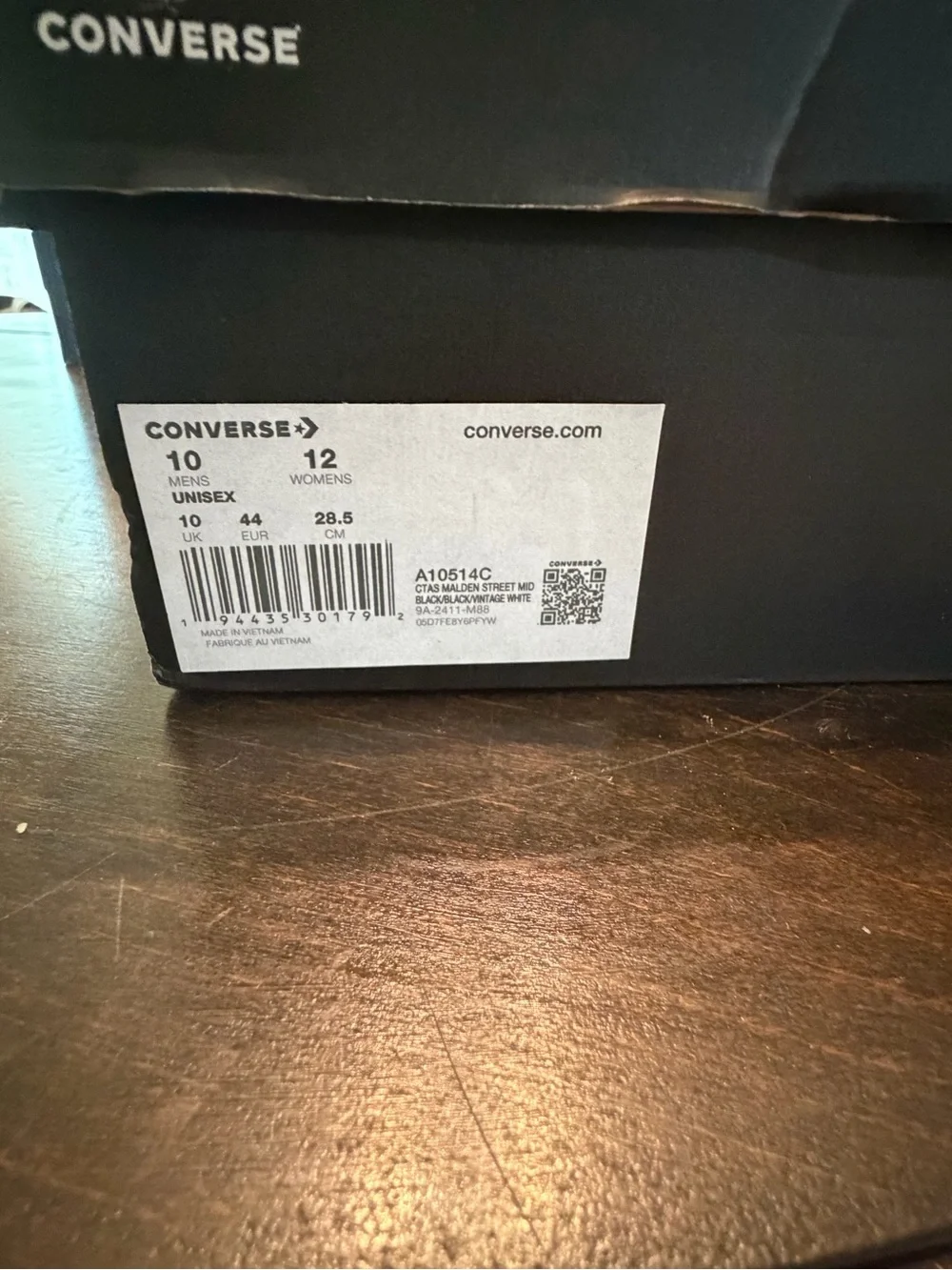 Converse Black Mid-Top Sneakers with White Ankle Patch - Picture 7 of 7